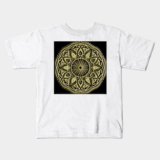 Gold Mandala 3 Kids T-Shirt